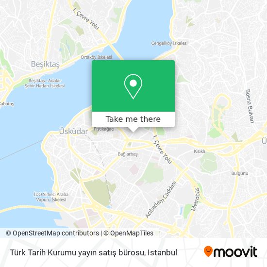 Türk Tarih Kurumu yayın satış bürosu map