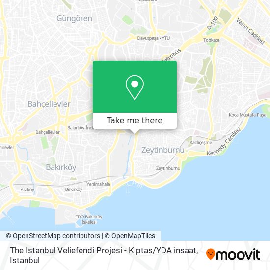 The Istanbul Veliefendi Projesi - Kiptas / YDA insaat map