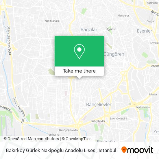 Bakırköy Gürlek Nakipoğlu Anadolu Lisesi map