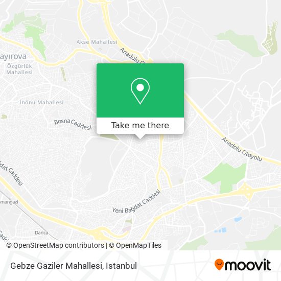 Gebze Gaziler Mahallesi map
