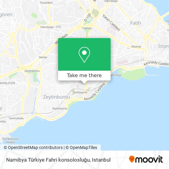 Namibya Türkiye Fahri konsolosluğu map