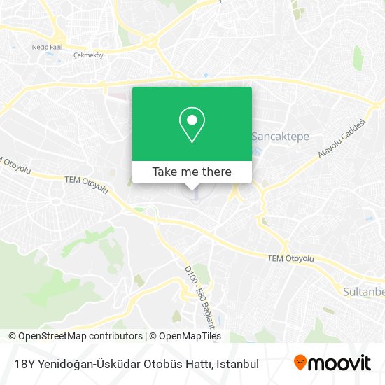 18Y Yenidoğan-Üsküdar Otobüs Hattı map