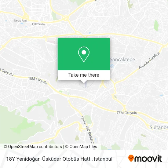 18Y Yenidoğan-Üsküdar Otobüs Hattı map