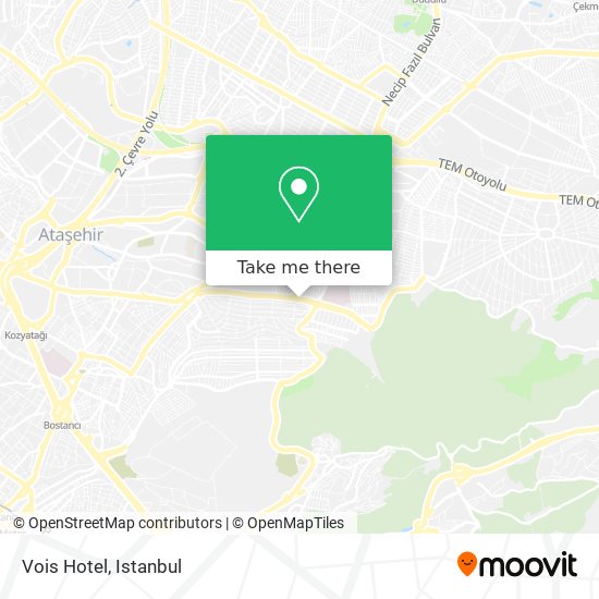 how to get to vois hotel in atasehir by bus cable car train or ferry