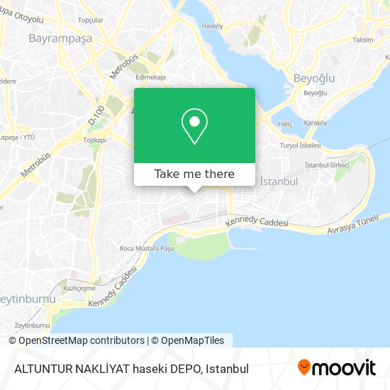 ALTUNTUR NAKLİYAT haseki DEPO map