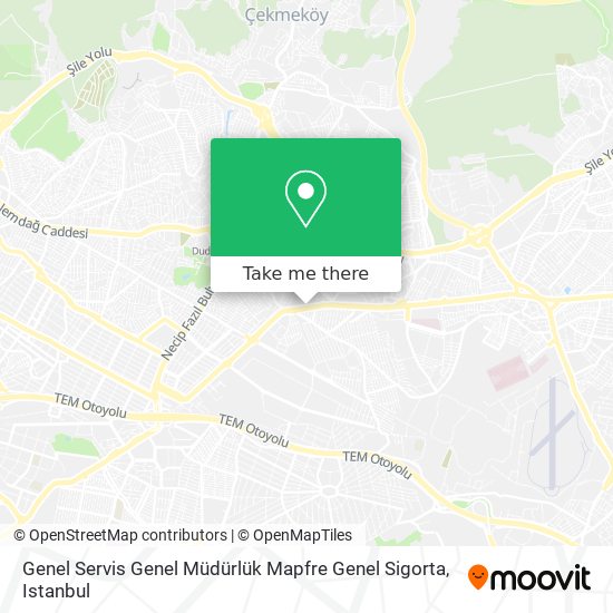 Genel Servis Genel Müdürlük Mapfre Genel Sigorta map