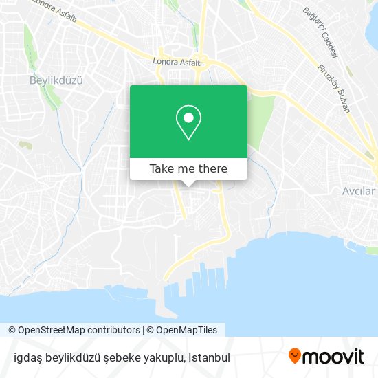 igdaş beylikdüzü şebeke yakuplu map