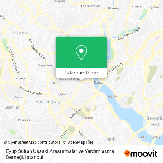 Eyüp Sultan Uşşaki Araştırmalar ve Yardımlaşma Derneği map