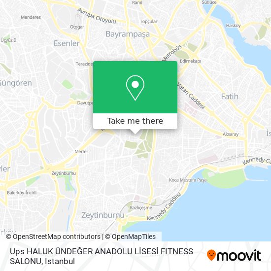 Ups HALUK ÜNDEĞER ANADOLU LİSESİ FITNESS SALONU map