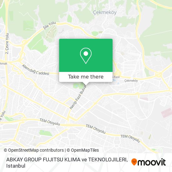 ABKAY GROUP FUJITSU KLIMA ve TEKNOLOJILERI map