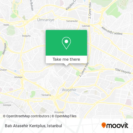 Batı Atasehir Kentplus map
