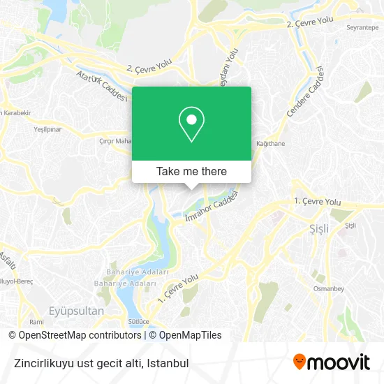 Zincirlikuyu ust gecit alti map