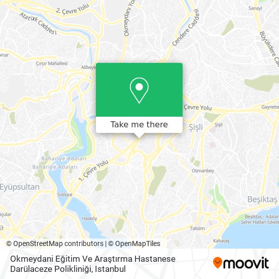 Okmeydani Eğitim Ve Araştırma Hastanese Darülaceze Polikliniği map