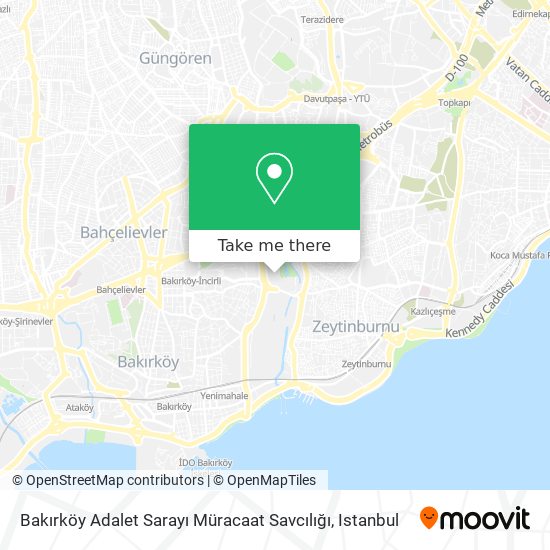 Bakırköy Adalet Sarayı Müracaat Savcılığı map
