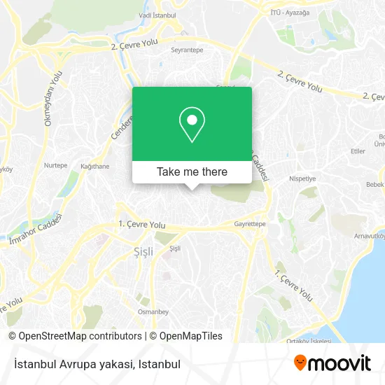İstanbul Avrupa yakasi map