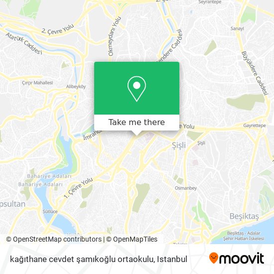 kağıthane cevdet şamıkoğlu ortaokulu map