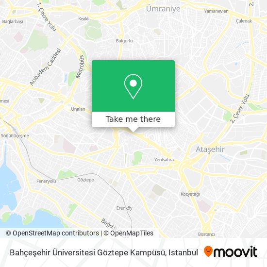 Bahçeşehir Üniversitesi Göztepe Kampüsü map