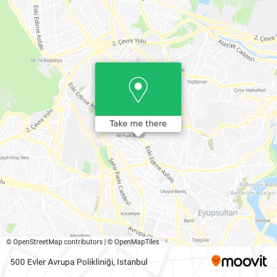 500 Evler Avrupa Polikliniği map