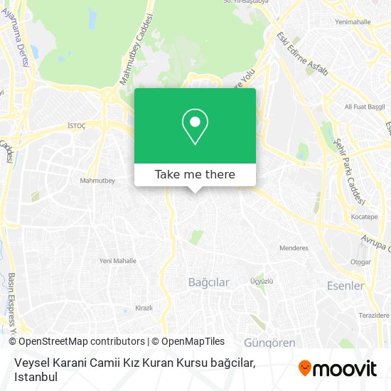 Veysel Karani Camii Kız Kuran Kursu bağcilar map