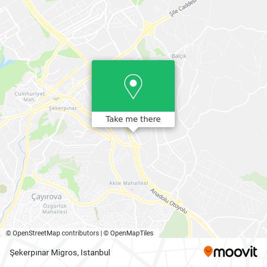 Şekerpınar Migros map