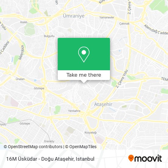 16M Üsküdar - Doğu Ataşehir map