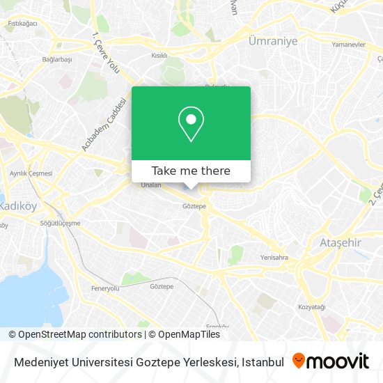 Medeniyet Universitesi Goztepe Yerleskesi map