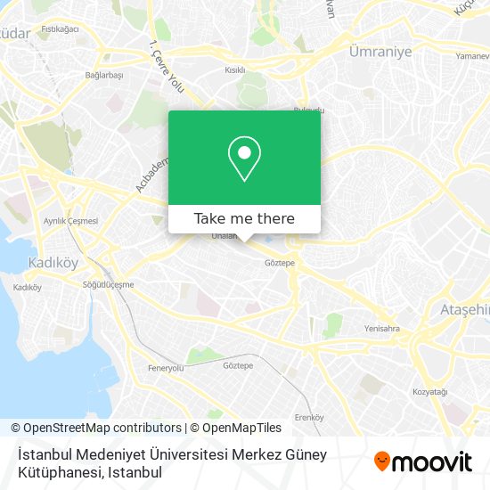 İstanbul Medeniyet Üniversitesi Merkez Güney Kütüphanesi map