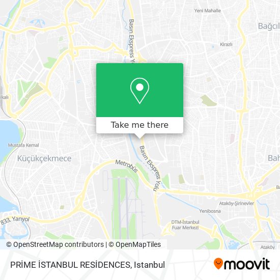 PRİME İSTANBUL  RESİDENCES map