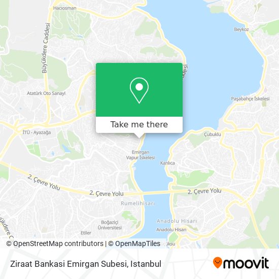 Ziraat Bankasi Emirgan Subesi map