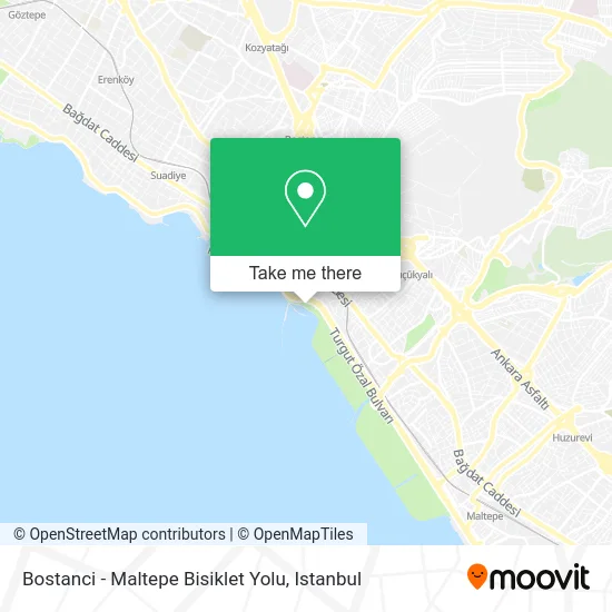 Bostanci - Maltepe Bisiklet Yolu map