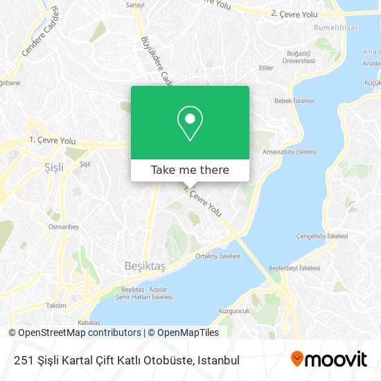 251 Şişli Kartal Çift Katlı Otobüste map
