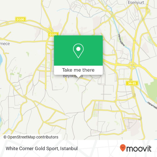 White Corner Gold Sport map