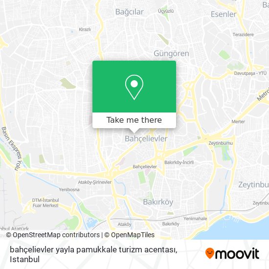 bahçelievler yayla pamukkale turizm acentası map