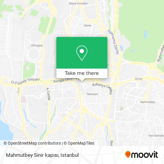 Mahmutbey Sinir kapısı map