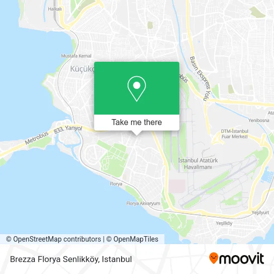 Brezza Florya Senlikköy map
