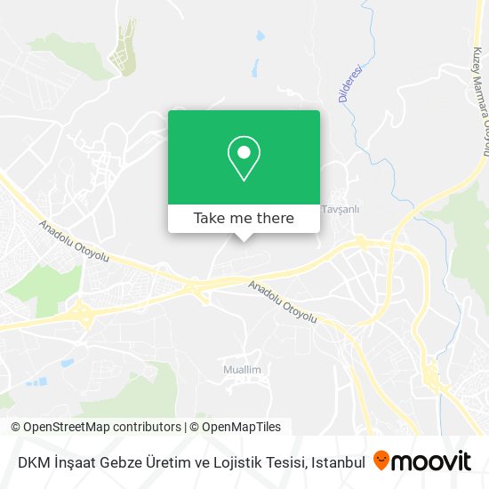DKM İnşaat Gebze Üretim ve Lojistik Tesisi map