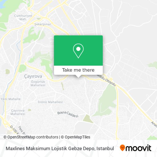 Maxlines Maksimum Lojistik Gebze Depo map