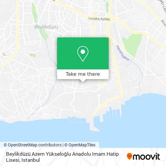 Beylikdüzü Azem Yükseloğlu Anadolu Imam Hatip Lisesi map