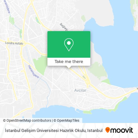 İstanbul Gelişim Üniversitesi Hazırlık Okulu map