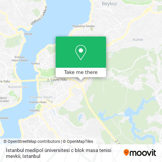 İstanbul medipol üniversitesi c blok masa tenisi mevkii map