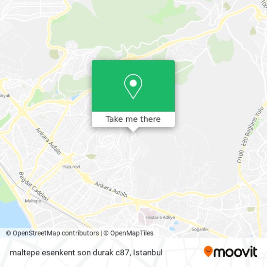 maltepe esenkent son durak c87 map