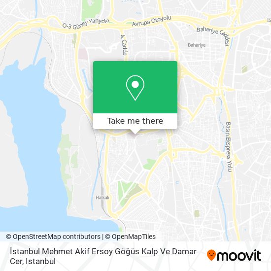 İstanbul Mehmet Akif Ersoy Göğüs Kalp Ve Damar Cer map