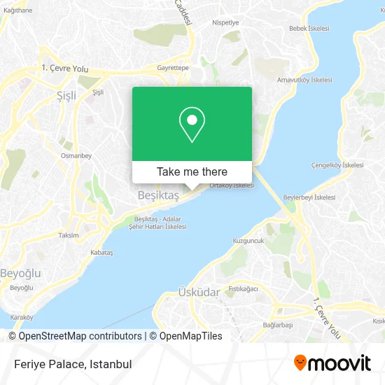 Feriye Palace map