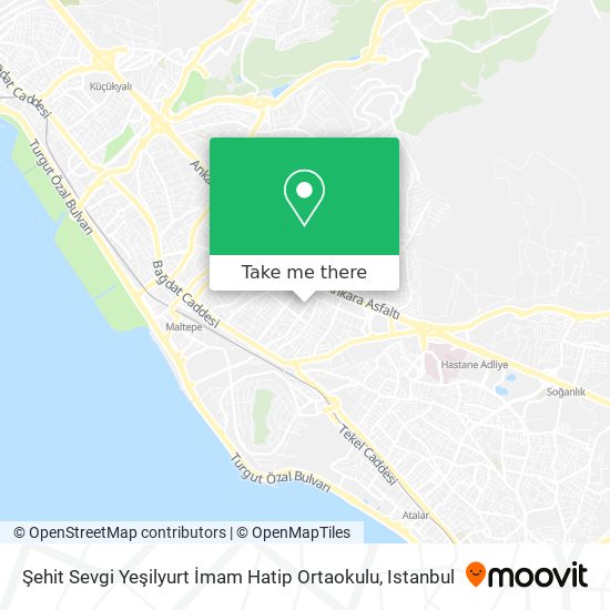 Şehit Sevgi Yeşilyurt İmam Hatip Ortaokulu map