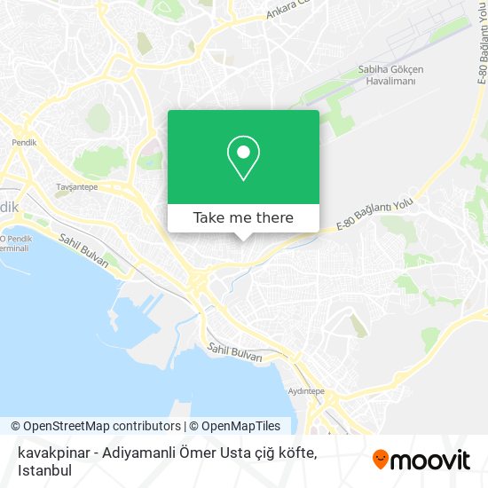 kavakpinar - Adiyamanli Ömer Usta çiğ köfte map