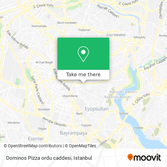 Dominos Pizza  ordu caddesi map