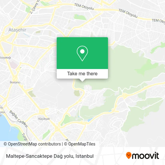 Maltepe-Sancaktepe Dağ yolu map