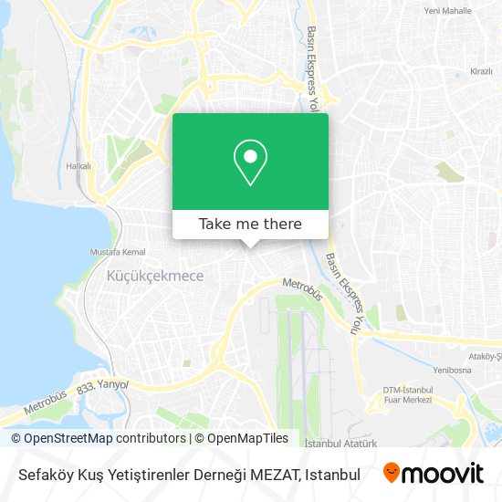 Sefaköy Kuş  Yetiştirenler Derneği MEZAT map