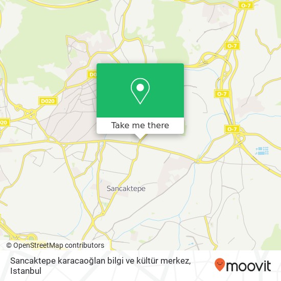 Sancaktepe karacaoğlan bilgi ve kültür merkez map