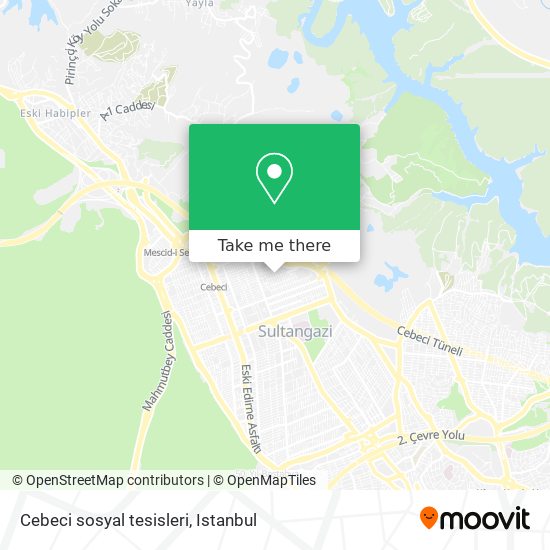 Cebeci sosyal tesisleri map
